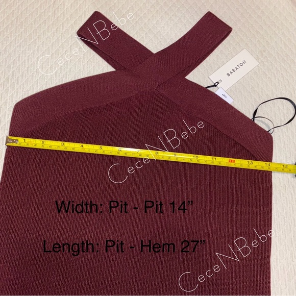 ❤️ ARITZIA Rich Maroon (Bordeaux / Wine) - LARGE - Sculpt Knit Criss Cross Dress - Picture 11 of 16